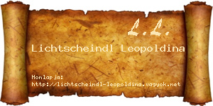 Lichtscheindl Leopoldina névjegykártya